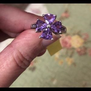 🌻🌻🌻 bundle 3 for 20 🌻🌻Amethyst ring stamped 925 silver